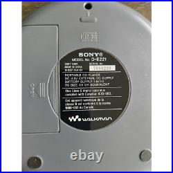 Sony Walkman D-E221 CD Player ESP Max withoriginal headphones no cushions