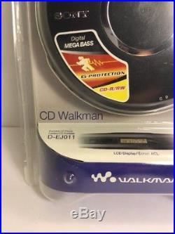 Sony Walkman D-EJ011 Personal Portable CD Player Jog Proof G Protection Black