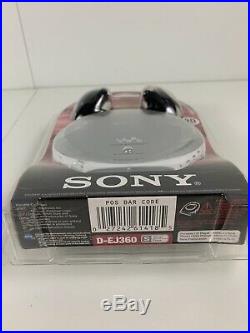 Sony Walkman D-EJ360 Portable CD Player + Headphones Silver/White- NEW SEALED