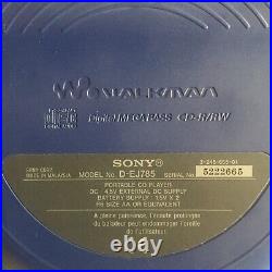 Sony Walkman D-EJ785 Compact Disc Player Original Earphones Remote Fully Working