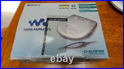 Sony Walkman D-EJ835 Personal CD Player With Earphones Mains Plug etc Manuals