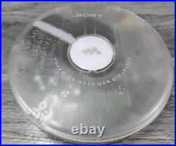 Sony Walkman D-FJ003FP Rare Clear Federal Prison CD Player AM/FM TESTED WORKING