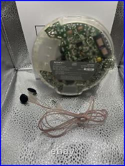Sony Walkman D-FJ003FP Rare Clear Federal Prison CD Player AM/FM-Working