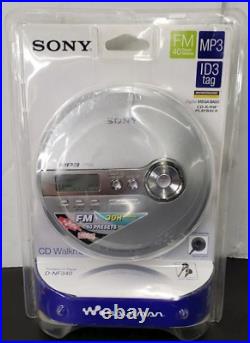 Sony Walkman D-NF340 CD Player Portable Silver MP3 withFM Tuner Skip Free Sealed