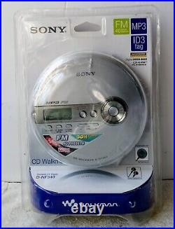 Sony Walkman D-NF340 CD Player Portable Silver MP3 withFM Tuner Skip Free Sealed