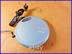 Sony Walkman Portable CD Player D-EJ775 Light Blue + RM-CD15L REMOTE CONTROLLER