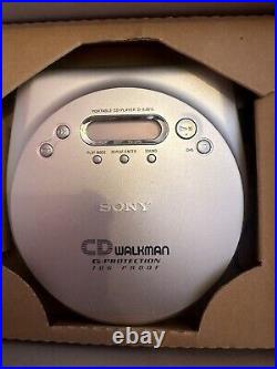 Sony Walkman Portable CD Player Jog Proof G-Protection Silver VGC D-EJ815