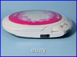 Sony Walkman Portable Personal CD Player D-EQ550 Pink With Hearts 90's Rare Tested