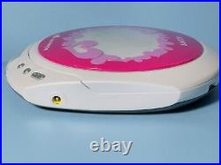 Sony Walkman Portable Personal CD Player D-EQ550 Pink With Hearts 90's Rare Tested