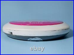 Sony Walkman Portable Personal CD Player D-EQ550 Pink With Hearts 90's Rare Tested