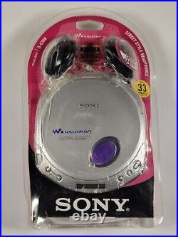 Sony Walkman Silver ESP MAX Portable CD Player D-E350