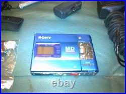 Sony Walkman portable mini disc recorder/player blue, Made in Japan job lot