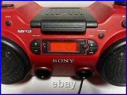 Sony ZS-H10CP Heavy Duty Water Resistant Portable Boombox Stereo CD Player