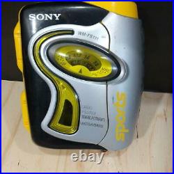 Sony sports walkman mega bass cassette player WM-FS111 used work japan import