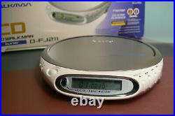 Sony walkman am fm radio personal portable cd compact discs player d-fj211