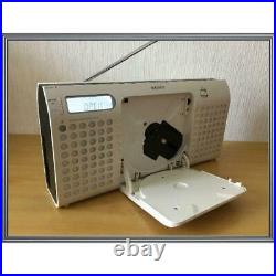 Used Sony CD Radio E70 White ZS-E70/W Tested Working AC100V with Adaptor