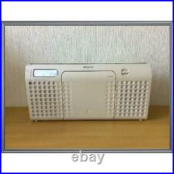 Used Sony CD Radio E70 White ZS-E70/W Tested Working AC100V with Adaptor