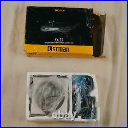 VINTAGE 90s SONY D-33 DISCMAN, MEGA BASS + MDR-A10 TURBO HEADPHONES 1991