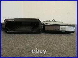 VINTAGE SONY D-50 CD PLAYER + AC-D50 ADAPTOR + EBP-9LC CASE + HEADPHONES 1980s