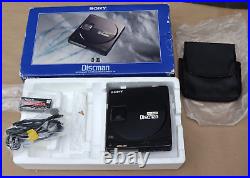 VINTAGE SONY DISCMAN D-99 D99 1bit DAC CD PLAYER with BOX & MANUAL HEADPHONES