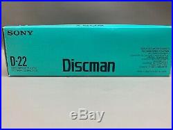 VINTAGE SONY DISCMAN PERSONAL / PORTABLE CD PLAYER D-22 (1980's)