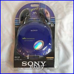 VTG RARE Sony Walkman CD D-E350 Sapphire Blue NEW Battery Powered Esp Max CD-R