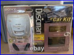 VTG Sony D-E206CK Car Ready Discman Portable CD Player Silver with Car Kit