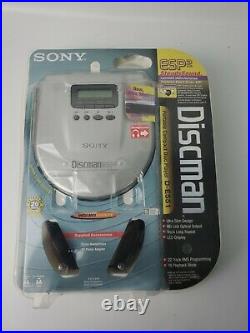 VTG Sony Discman Slim Esp2 Portable CD Player D-E551 Shock Protection NIB SEALED