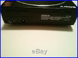Vintage 1985 Sony D-5A Compact CD Player with Sony AC-D50 AC Power Adapter Works