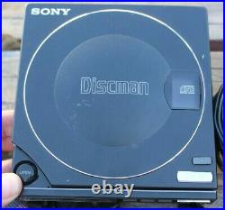 Vintage 1988 Sony CD Discman D-10 Audiophile Player For Parts Or Repair Bp-100