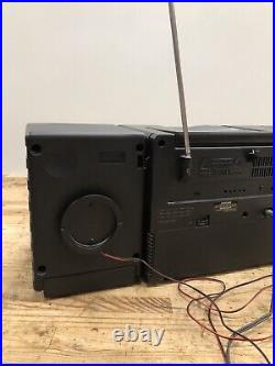 Vintage 1990 SONY Mega Bass CD Radio Cassette Corder CFD-750 Boom Box Tested