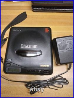 Vintage 1990 Sony DiscMan D-11 Portable CD Player Mega Bass