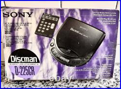 Vintage 1993 Sony D-225CR Discman CD Compact Player With Box Tested & Works