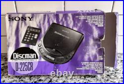 Vintage 1993 Sony D-225CR Discman CD Compact Player With Box Tested & Works