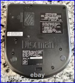 Vintage 1993 Sony D-225CR Discman CD Compact Player With Box Tested & Works