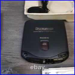Vintage 1994 Sony Discman D-231 Portable CD Compact Disc Player & Accessories