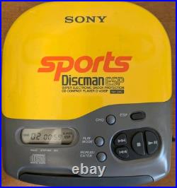 Vintage 1996 SONY Sports Discman CD Player D-451SP WITH MDR-W14 Headphone TESTED