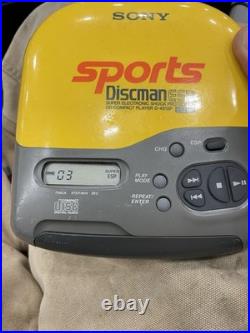 Vintage 1996 Sony Sports Discman CD Player ESP YellowithGray (D-451SP)