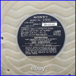 Vintage 1999 Sony PSYC D-EG3 Portable Discman Compact Disc CD Player Blue Tested