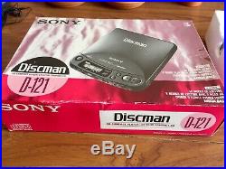 Vintage Boxed Sony D 121 Discman Portable Cd Player Excellent Condition