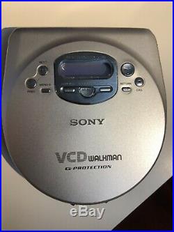 Vintage RARE Sony Video CD Discman D-VJ85 CD Player Portable VCD in box TESTED