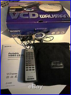Vintage RARE Sony Video CD Discman D-VJ85 CD Player Portable VCD in box TESTED