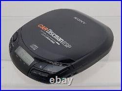 Vintage SONY Car Discman Mega Bass D-835K Complete Set TESTED WORKING CLEAN