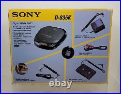 Vintage SONY Car Discman Mega Bass D-835K Complete Set TESTED WORKING CLEAN