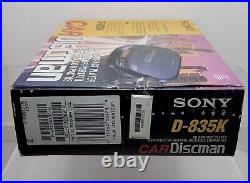 Vintage SONY Car Discman Mega Bass D-835K Complete Set TESTED WORKING CLEAN