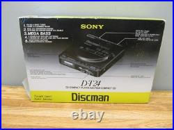 Vintage SONY D-T24 Discman AM/FM CD Player In Original Box Tested & Works