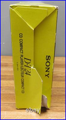Vintage SONY D-T24 Discman AM/FM CD Player In Original Box Tested & Works
