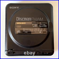 Vintage SONY D-T24 Discman FM/AM Radio & Personal Compact CD Player 1992 Japan