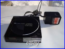Vintage SONY Discman CD Player D-5 Working + a/c Adapter