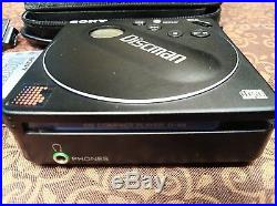 Vintage SONY Discman CD Player D-88 RARE with Battery, and case